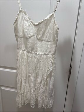 Hollister White Smocked Sundress